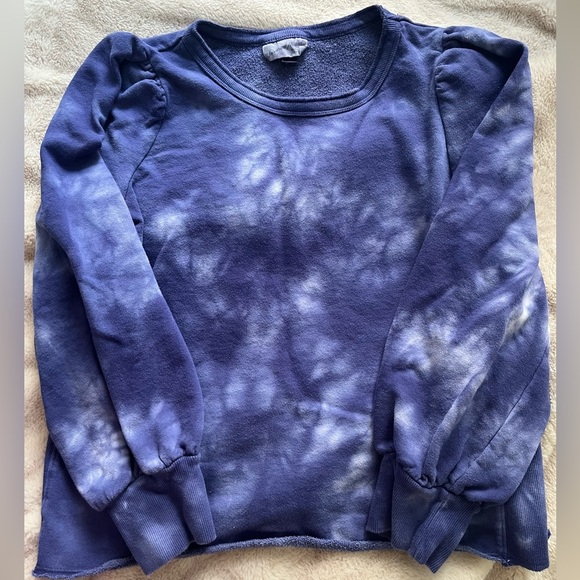 2/$20 ✨Universal Thread Tie-Dye Puff Sleeve Sweatshirt Blue Size S - Picture 2 of 10